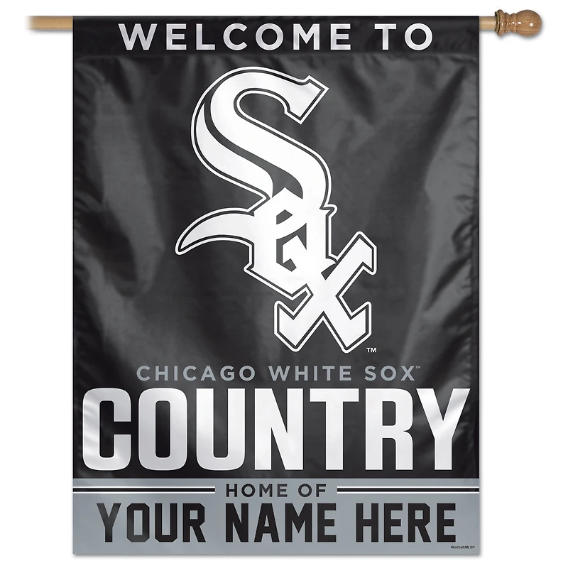 WinCraft Chicago White Sox Personalized 27'' x 37'' Single-Sided Vertical Banner