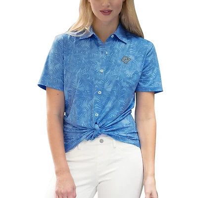 Women's Blue Grand Valley State Lakers Vansport Pro Maui Button-Up Shirt