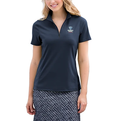 Women's Navy Georgia State Panthers Vansport Micro-Waffle Mesh Polo