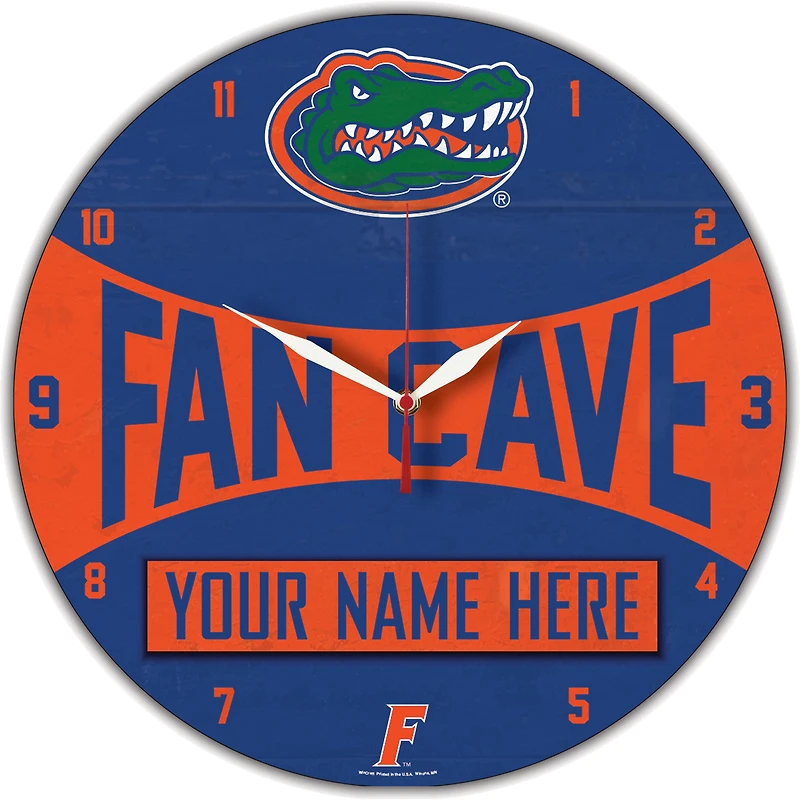 WinCraft Florida Gators Personalized 14'' Round Wall Clock