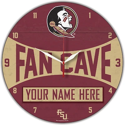 WinCraft Florida State Seminoles Personalized 14'' Round Wall Clock