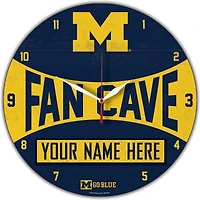 WinCraft Michigan Wolverines Personalized 14'' Round Wall Clock