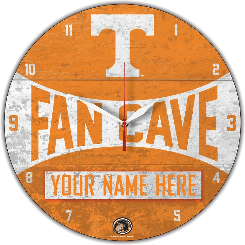 WinCraft Tennessee Volunteers Personalized 14'' Round Wall Clock