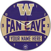 WinCraft Washington Huskies Personalized 14'' Round Wall Clock