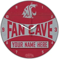 WinCraft Washington State Cougars Personalized 14'' Round Wall Clock