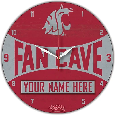 WinCraft Washington State Cougars Personalized 14'' Round Wall Clock