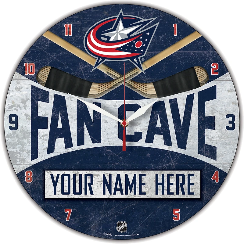 WinCraft Columbus Blue Jackets Personalized 14'' Round Wall Clock