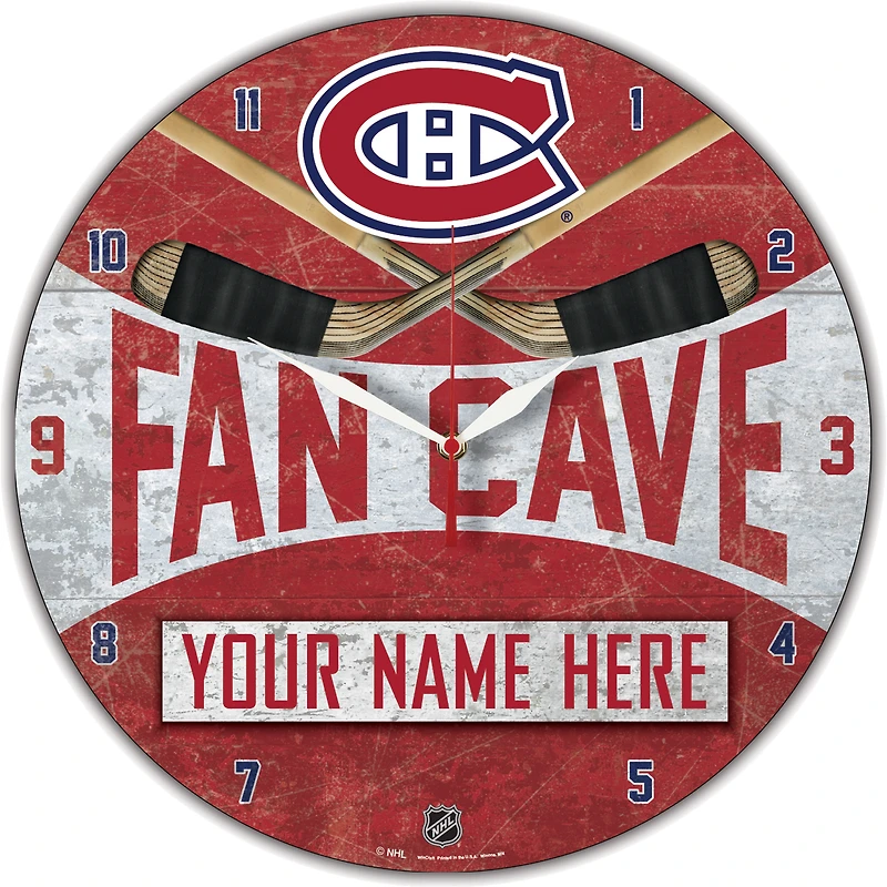 WinCraft Montreal Canadiens Personalized 14'' Round Wall Clock