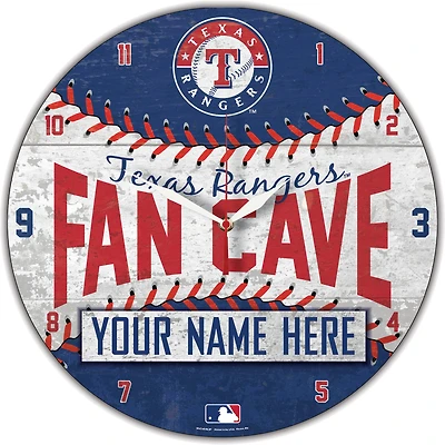 WinCraft Texas Rangers Personalized 14'' Round Wall Clock