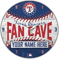 WinCraft Texas Rangers Personalized 14'' Round Wall Clock