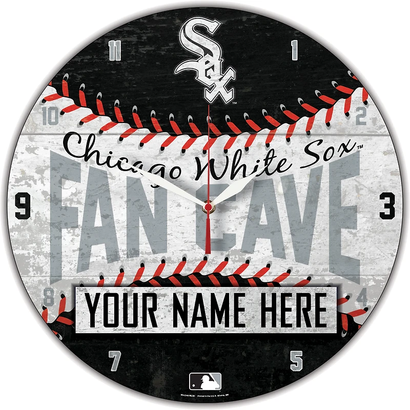 WinCraft Chicago White Sox Personalized 14'' Round Wall Clock