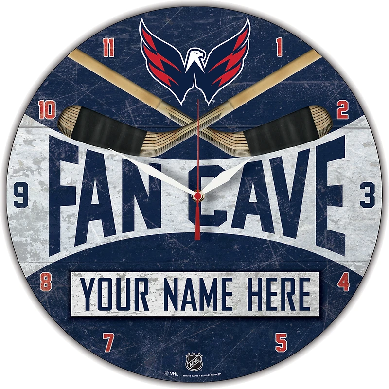 WinCraft Washington Capitals Personalized 14'' Round Wall Clock