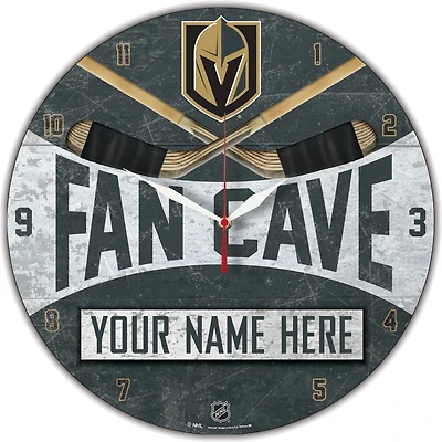 WinCraft Vegas Golden Knights Personalized 14'' Round Wall Clock