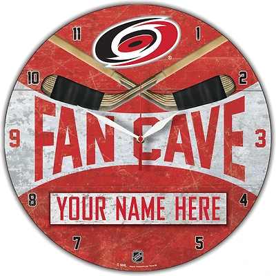 WinCraft Carolina Hurricanes Personalized 14'' Round Wall Clock