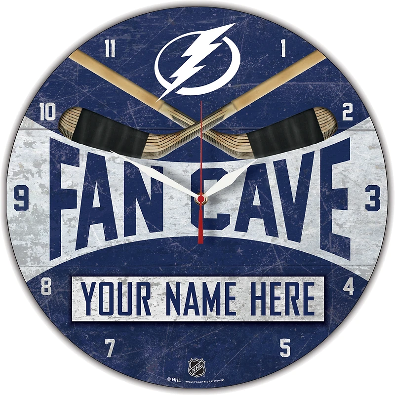 WinCraft Tampa Bay Lightning Personalized 14'' Round Wall Clock