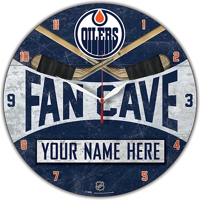 WinCraft Edmonton Oilers Personalized 14'' Round Wall Clock