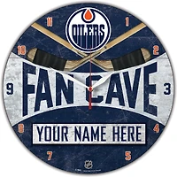 WinCraft Edmonton Oilers Personalized 14'' Round Wall Clock