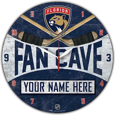 WinCraft Florida Panthers Personalized 14'' Round Wall Clock