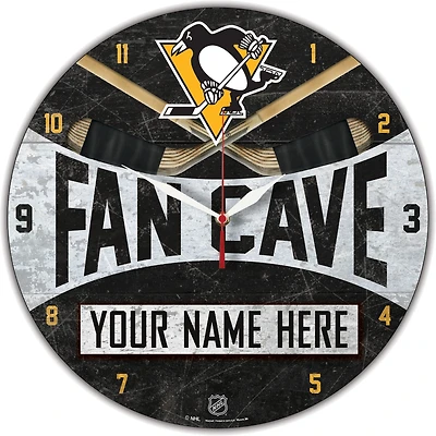 WinCraft Pittsburgh Penguins Personalized 14'' Round Wall Clock
