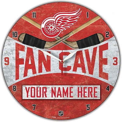 WinCraft Detroit Red Wings Personalized 14'' Round Wall Clock