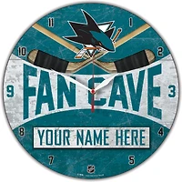WinCraft San Jose Sharks Personalized 14'' Round Wall Clock