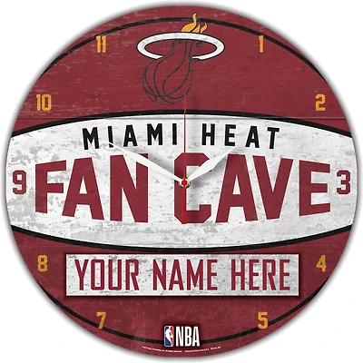 WinCraft Miami Heat Personalized 14'' Round Wall Clock