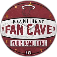 WinCraft Miami Heat Personalized 14'' Round Wall Clock