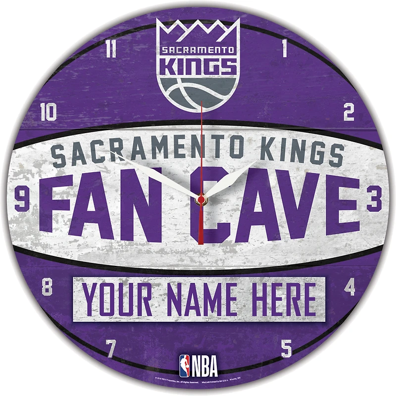 WinCraft Sacramento Kings Personalized 14'' Round Wall Clock