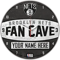WinCraft Brooklyn Nets Personalized 14'' Round Wall Clock