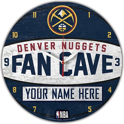 WinCraft Denver Nuggets Personalized 14'' Round Wall Clock