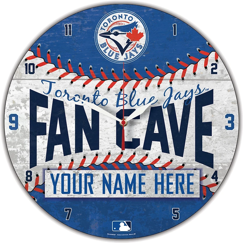 WinCraft Toronto Blue Jays Personalized 14'' Round Wall Clock