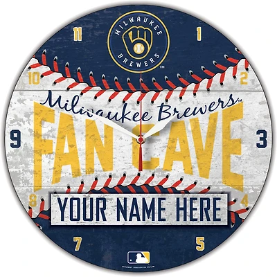 WinCraft Milwaukee Brewers Personalized 14'' Round Wall Clock