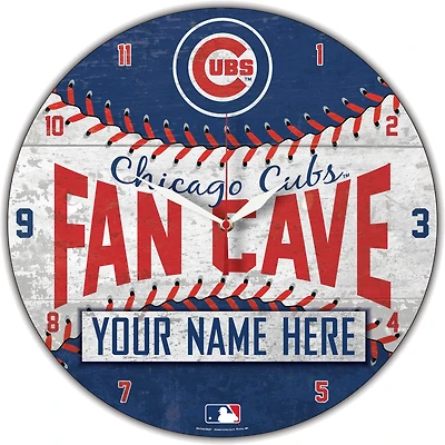 WinCraft Chicago Cubs Personalized 14'' Round Wall Clock