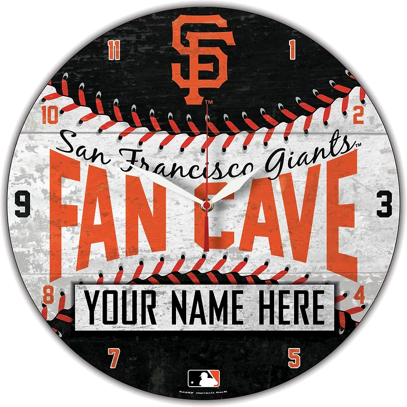 WinCraft San Francisco Giants Personalized 14'' Round Wall Clock