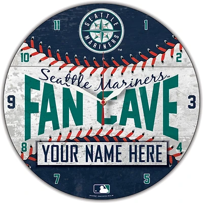 WinCraft Seattle Mariners Personalized 14'' Round Wall Clock