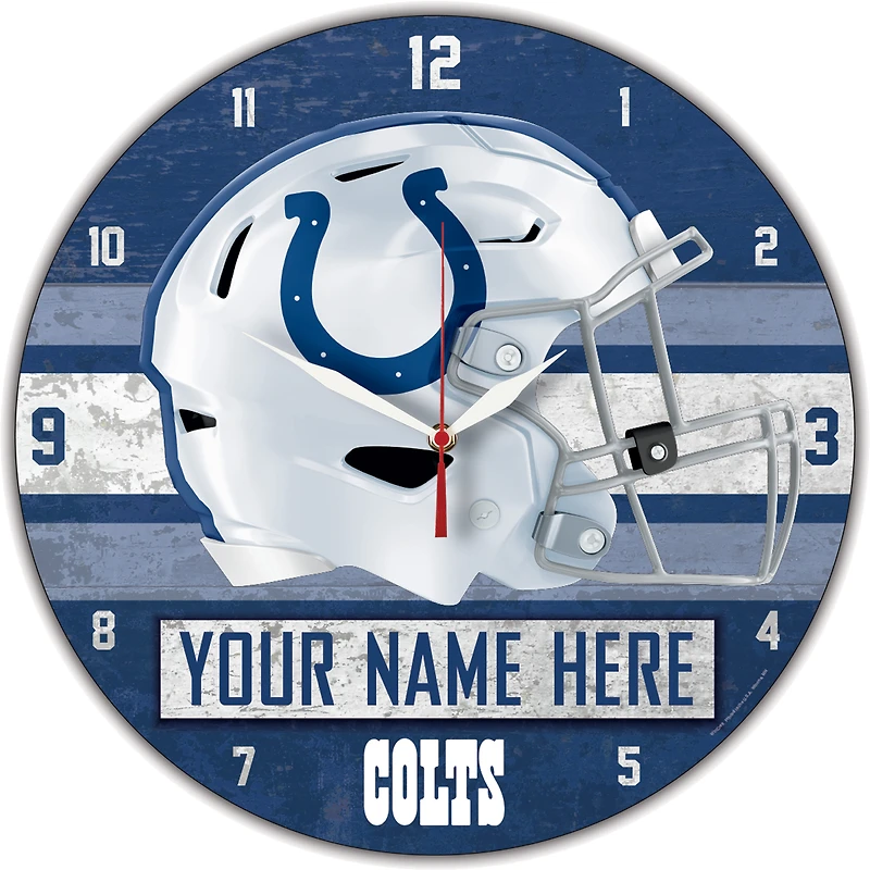 WinCraft Indianapolis Colts Personalized 14'' Round Wall Clock