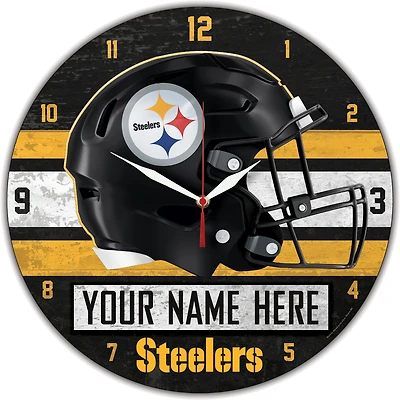 WinCraft Pittsburgh Steelers Personalized 14'' Round Wall Clock