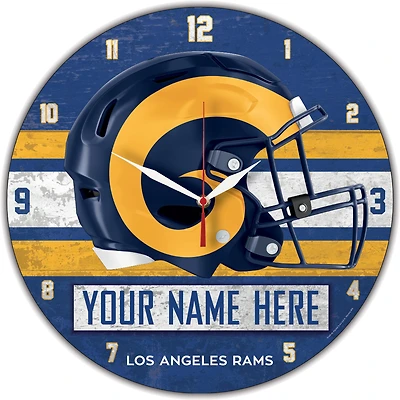 WinCraft Los Angeles Rams Personalized 14'' Round Wall Clock