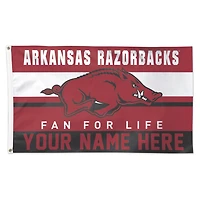 WinCraft Arkansas Razorbacks Personalized 3' x 5' One-Sided Deluxe Flag