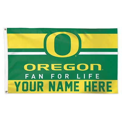 WinCraft Oregon Ducks Personalized 3' x 5' One-Sided Deluxe Flag