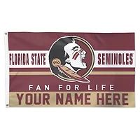 WinCraft Florida State Seminoles Personalized 3' x 5' One-Sided Deluxe Flag