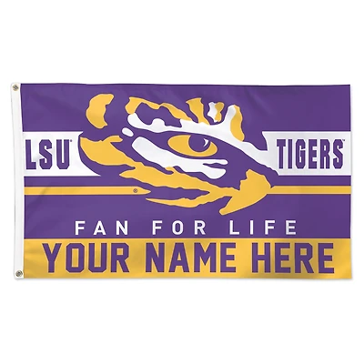WinCraft LSU Tigers Personalized 3' x 5' One-Sided Deluxe Flag