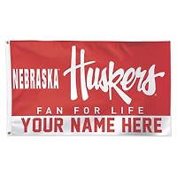 WinCraft Nebraska Huskers Personalized 3' x 5' One-Sided Deluxe Flag