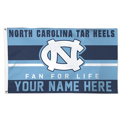 WinCraft North Carolina Tar Heels Personalized 3' x 5' One-Sided Deluxe Flag