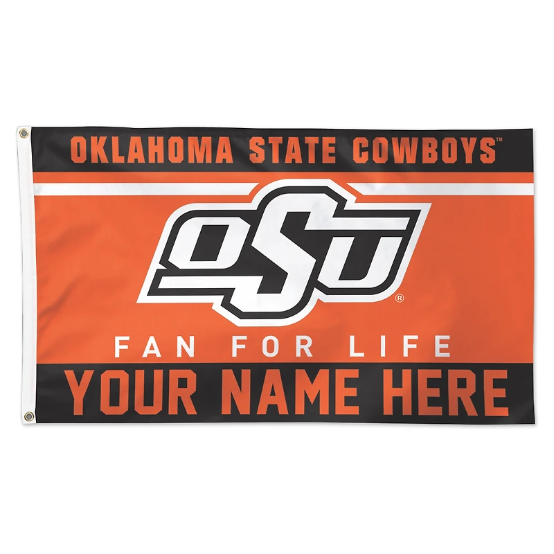 WinCraft Oklahoma State Cowboys Personalized 3' x 5' One-Sided Deluxe Flag