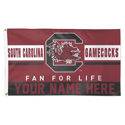 WinCraft South Carolina Gamecocks Personalized 3' x 5' One-Sided Deluxe Flag