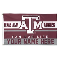 WinCraft Texas A&M Aggies Personalized 3' x 5' One-Sided Deluxe Flag