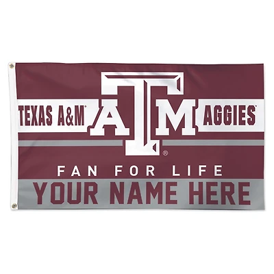 WinCraft Texas A&M Aggies Personalized 3' x 5' One-Sided Deluxe Flag