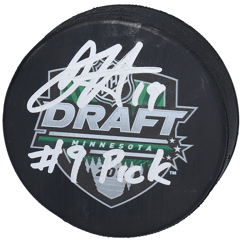 Dougie Hamilton Carolina Hurricanes Autographed 2011 NHL Draft Logo Hockey Puck with "#9 Pick" Inscription