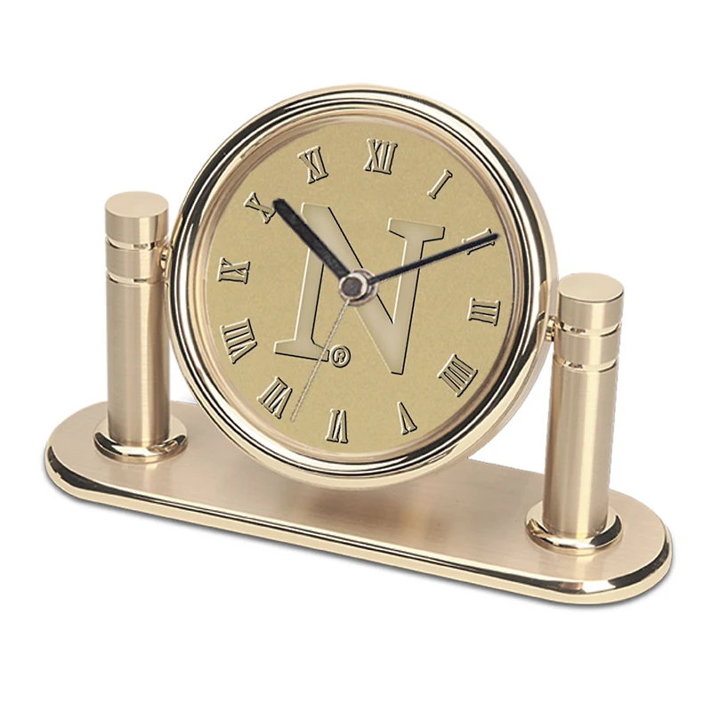 Gold Northwestern Wildcats Arcadia Desk Clock